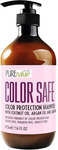 Color Safe Shampoo - Sulfate Free for Color Treated Hair - Moisturizing and Nourishing Care - Paraben Free, Color Protecting Formula - Professional Salon Grade Quality for Men and Women - 16 Fl Oz