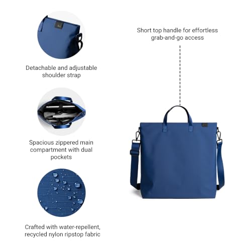 Image of DailyObjects Pivot Top Handle Tote Bag for Girls and Women|Fits 13 /14 inch Laptop /Macbook Pro /Air|Lightweight| Stylish Bag| For Office /Daily Use /Travel|Organisational Pocket|Ladies Shoulder Bag