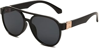 lunettes de soleil Lunettes de soleil Men et Femmes avec Flyer Flyer Trend Transparent Miroir Boîte à rond-lune-S'il vous plaît contacter le service clientèle_Cadre noir