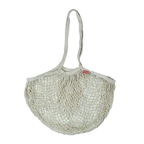Legami - Bolsa de malla de algodón, tamaño: 35 x 65 cm, resistente, práctica, ecológica, perfecta para la playa, piscina, mar, escuela, para llevar juegos de playa, toallas de playa, compras, beige, S