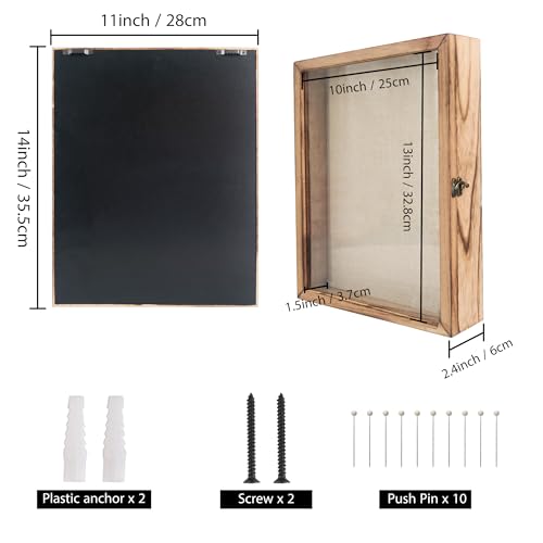 Large Shadow Box Frame 11x14 Display Case, Wood Wedding Bouquet Memory Box - Image 5