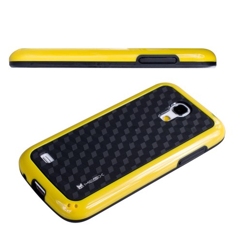 Megix Technology Knight Series Flexible Tpu Case And Screen Protector For Samsung Galaxy S4 Mini - Retail Packaging - Yellow #TOP2