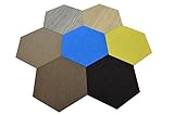Dean Flooring Company Affordable Hexagon Shaped Commercial Carpet Tile - Random Assorted Colors - 45 Square Feet (12 Pieces)