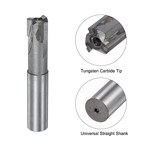 Image of uxcell Square Nose End Mill, 16mm Cutting Dia Tungsten Carbide Tip 3 Straight Flutes Milling Cutter with 16mm Straight Shank