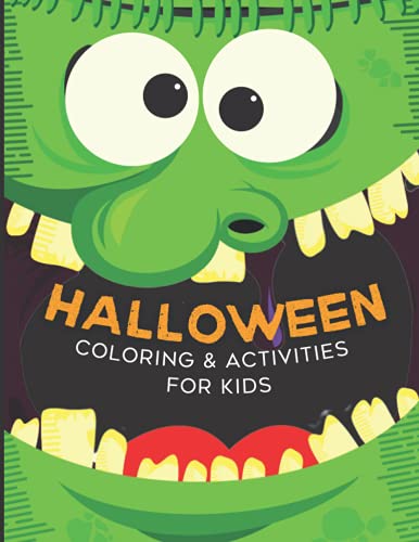 Halloween Coloring and Activities For Kids: Mazes, Dot-to-Dot, I Spy, Crossword, Word Search, Color-by-Number and More (Modern Coloring & Activity Books for Kids) image 2