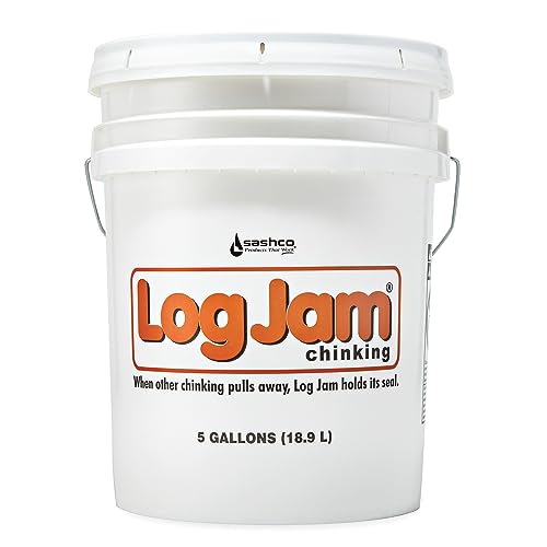 Sashco Log Jam Acrylic Latex Chinking Caulk, 5 Gallon Pail, Buff (Pack of 1)