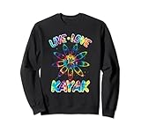 Live Love Kajak Kanu Liebhaber Kajaker Aquarell Kajakausflug Sweatshirt