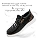 XKOWUO Men's Loafers Shoes Slip On Boat Shoes Walking Sneakers Lightweight Casual Fashion Gym Driving Breathable Wide Shoes Black Size US 9.5