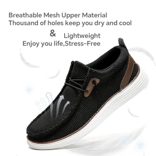 Men's Loafers Shoes Slip On Boat Shoes Walking Sneakers Lightweight Casual Fashion Gym Driving Breathable Wide Shoes4