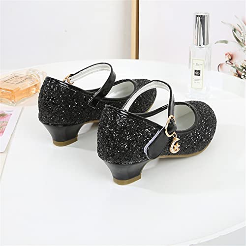 Stunner Girls Dress Shoes Wedding Party Heels Bow Sparkly Mary Jane Princess Shoes4