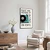Framed Retro Vinyl Record Poster Canvas Print Art,Modern,Trendy Wall Art Painting Pictures,Home Decor,Wall Decoration for Living Room Apartment Dorm Room (Black Framed,12L X16W) #5