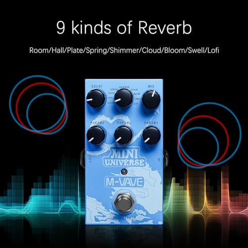 M-VAVE Guitar Pedal Reverb Innovation Unique Sound 9 Effects Reverb Universe Pure Digital Pedals