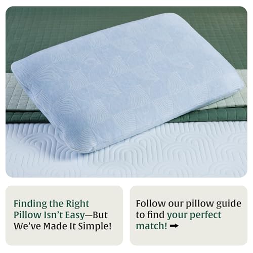 Image of The White Willow Memory Foam Pillow for Neck & Shoulder Pain Relief- Cervical Pillow for Sleeping-Orthopedic Bed Pillow for Back, Side & Stomach Sleepers- Medium Firm- XL King Size- 4 inch H- Blue