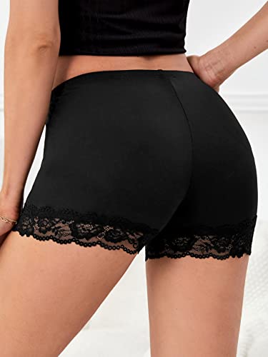 Image of MakeMeChic Women's Summer Lace Trim Shorts Biker Under Dresses