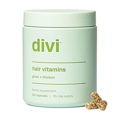 divi Hair Vitamins for Women and Men – Made with Clean and Science-Backed Ingredients to Grow + Thicken – Create a Healthy Hair Environment – 30 Day Supply, 120 Count