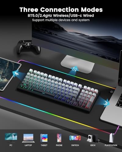 Womier X98 Wireless Mechanical Keyboard, RGB Backlit Custom Gaming Keyboard (41.99) 41.99 + 30% Off Code 4C68N7Q1 - image 8