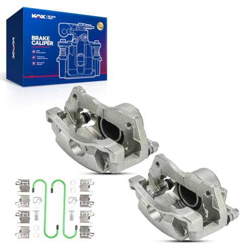 Image of KAX 19P3434+19P3435 Brake Caliper Compatible with Toyota Corolla 2009 2010 2011 2012 2013 2014 2015 2016 2017 2018 2019, Front Disc Brake Caliper