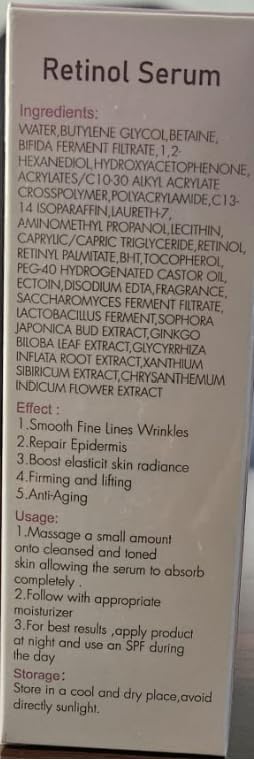 Miniatura 9 de Btone Suero de retinol para la cara  1.0 fl oz de suero de retinol con ácido hialurónico y té verde para antienvejecimiento, reafirmación de la