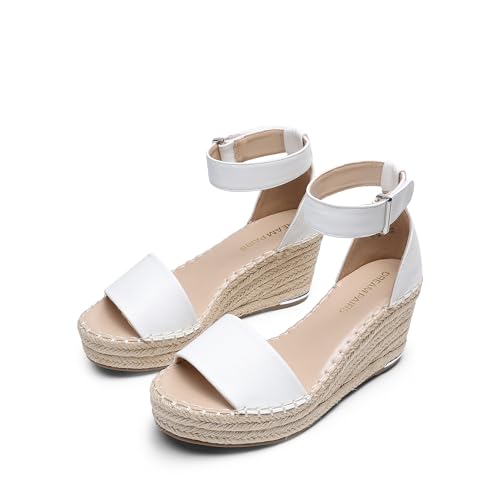 DREAM PAIRS Women's Wedge Sandals Open Toe Espadrilles Sandals Comfortable Dressy Ankle Strap Platform Sandals Suitable for Work Beach Summer Shoes4