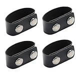 Gürtelhalter für Dienstgürtel, 4 Stück, Leder-Gürtelhalter mit doppelten Druckknöpfen, 6,1 cm breit, Sicherheitsgürtel, taktische Gürtelschlaufe für Strafverfolgungsausrüstung, Polizeiausrüstung