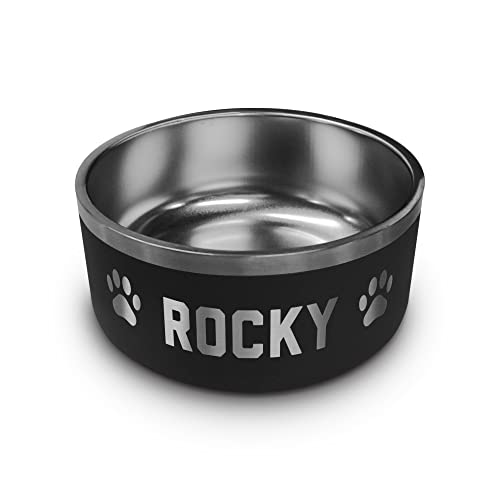 Poem Studio Personalized Dog Bowl - Engraved Dishwasher Safe - Custom Stainless Steel Non Slip 16 Oz., 32 Oz. Or 64 Oz. Dog Bowls With Pet'S Name, Insulated Dog Food And Water Dishes, Pet Feeding Supplies Bowl thumb #1