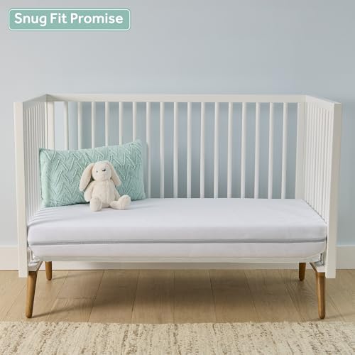 Image of Sealy Baby Infant & Toddler Crib Mattress - DuoBreathe 2 Stage Waterproof and Breathable, Non Toxic, GREENGUARD Gold Certified, Made in USA, 52x28