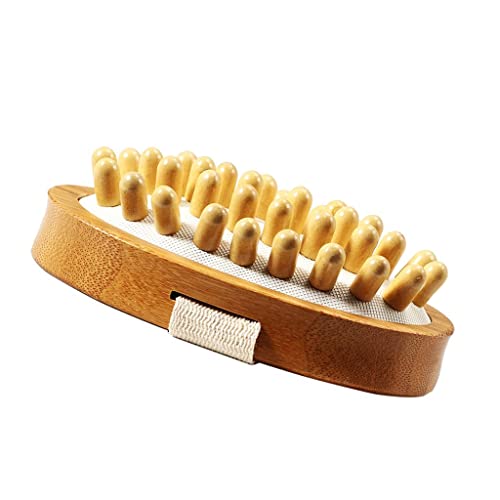 Seasaww Cepillo de masaje anticelulitis de madera natural para eliminar grasa