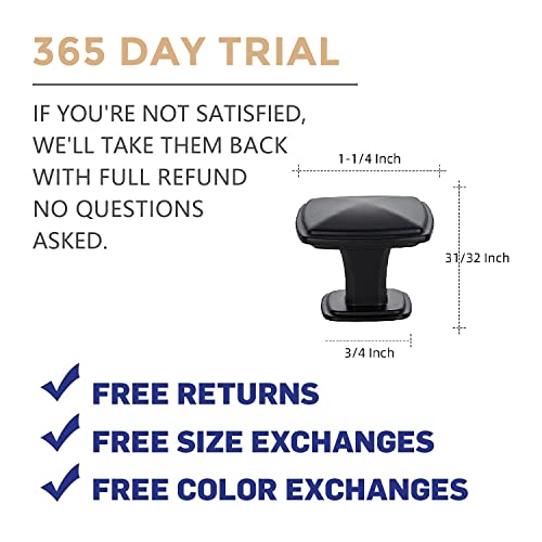 Ravinte 25 Pack Matte Black Kitchen Cabinet Square Knob Single Hole Cabinet Hardware For Dresser Drawer Cabinet Pulls Drawer Knobs Cabinet Knobs #TOP2