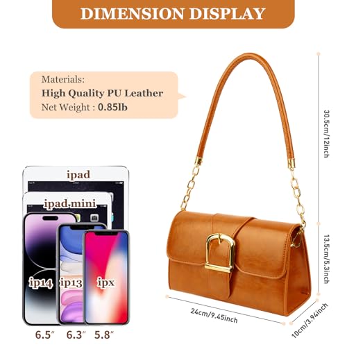 Image of Shoulder Bag for Women, Faux Leather Women's Shoulder Handbags, Fashionable Tote Purses for Women