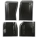 ALMULOO 4 Pcs Front & Rear Floor Pan Kit Compatible with 1984-2001 Jeep Cherokee Wagoneer Comanche Mid-Size XJ MJ Series Black Steel Electrophoresis