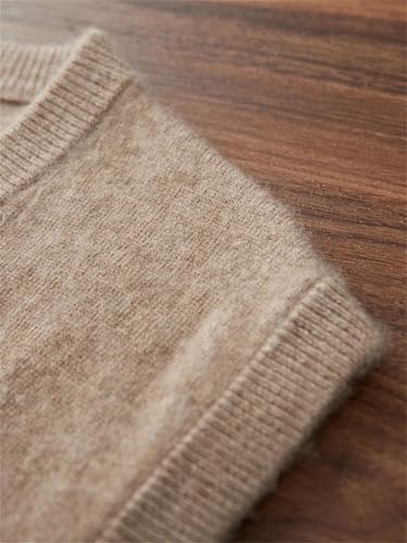 Men Sweater Cardigan Vest Solid V-Neck Sleeveless 100 Percent Cashmere Casual Waistcoat4