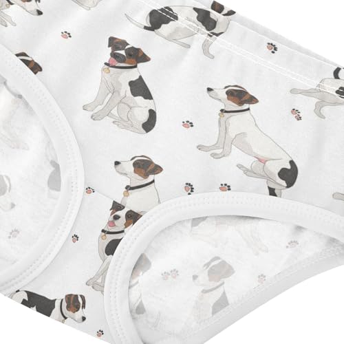 Wusikd White Black Dog Girls' Underwear Cotton Girls Briefs Soft Toddler Underwear 2T4