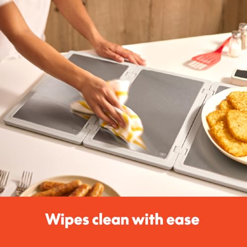 Image of bella Fits-Anywhere Fold & Store Warming Tray, Oatmilk