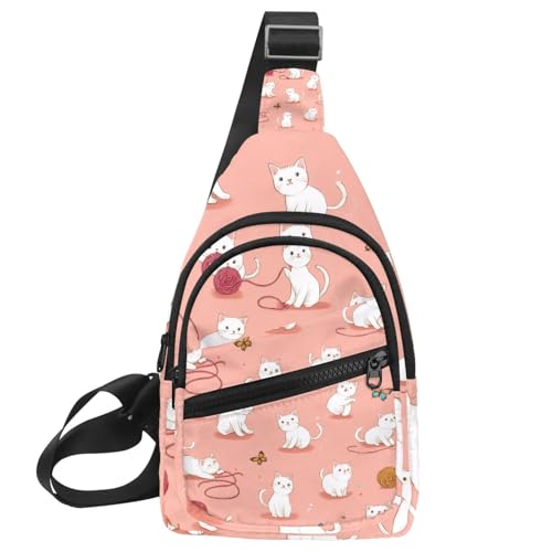 Sac à dos à bandoulière chats pour course à pied, randonnée et voyage actif