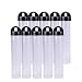 BENECREAT 30 Pack 0.85oz Clear Plastic Tube Bead Containers Liquid Containers with Black Screw-Top Lid & Cylindrical Bottom, Easy to Stand and Place (Diameter 0.78"/ Length 4.13")
