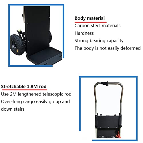 Sackkarre Treppensteiger Elektrisch, Klappbarer Rollwagen Mit S-förmigem Tragarm, Geeignet Zum Tragen Von Schweren… – Bild 7