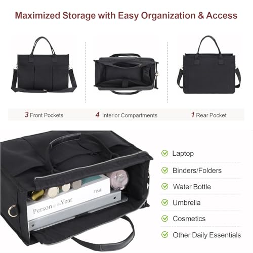 F-color College Tote Bag for School - Large Canvas Teacher Tote Clinical Nurse Bag for Women Nursing Work4