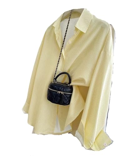 Chemise décontractée manches longues femmes rayée motif chevalier tendance
