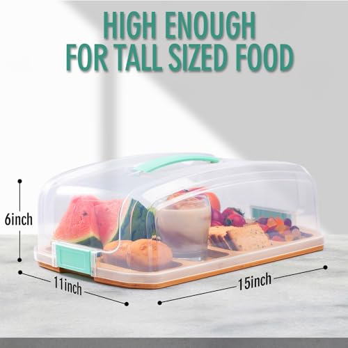 Tábua de charcutaria com tampa, tábua de charcutaria portátil para viagem, bandeja de servir grande