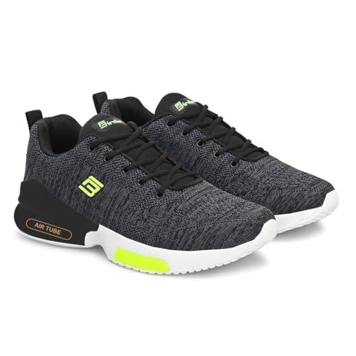 Image of Birde Men's Sports Shoes for Gym, Walking, & Running Lightweight Comfortable Sports Shoes | Colour -Black EVA-TPR-TPU Knitting Sports Shoes