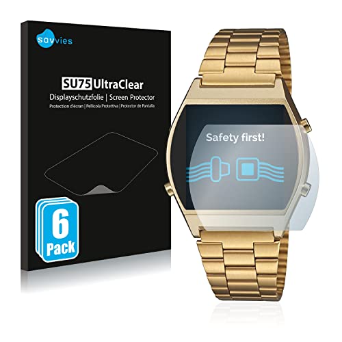 savvies Protection Ecran pour Casio Retro B640WB (6 Pièces) - Film Protection Ultra Clair