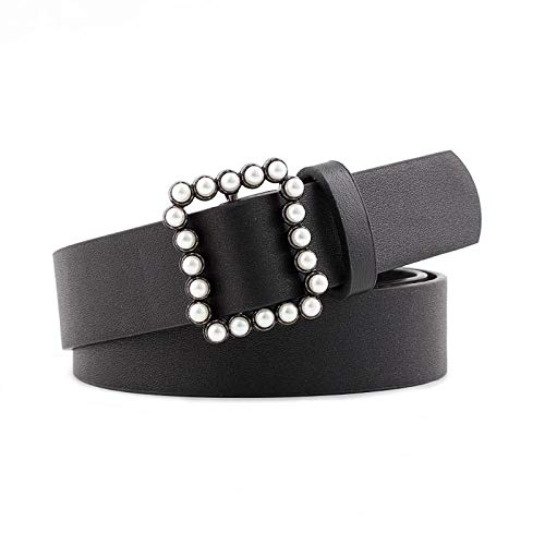 Gürtel Neue Mode Wilde High-End-Accessoires Damen Gürtel Japanische Wortschnalle Eingelegte Perle Quadratische Schnalle Dekorative Gürtel Jeans Kleid A1 Kostenloser Versand