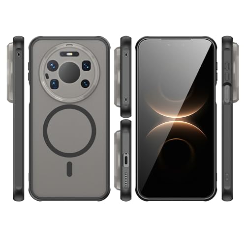 Image of Compatible with Huawei Mate 80 Pro Max Case Cover,Compatible with MagSafe,Anti-Fall,Compatible with Huawei Mate 80 Pro Max 5G SGT-AL10 Cell Protective Phone Case Black