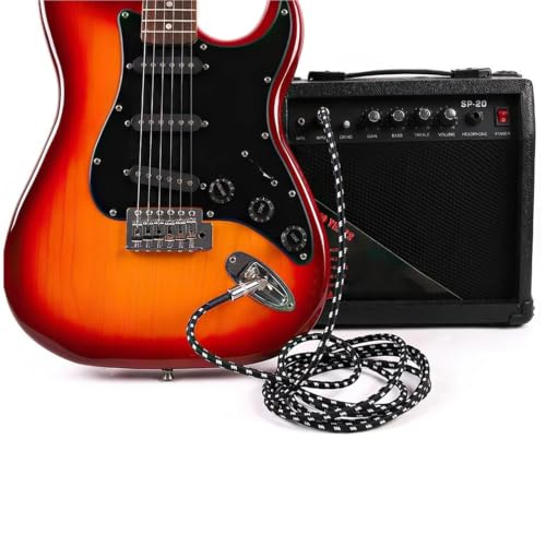 Cable de audio para guitarra con conector de codo para bajo y órgano electrónico 3