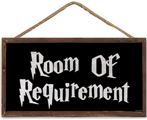 TOMATO FANQIE Room of Requirement Wizardry Hanging Plaque Magic Gift Bedroom Toilet Wood Sign (US-G005)