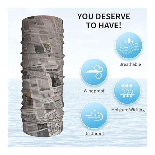 newspaper Neck Gaiter UV Sun Protection Face Mask Scarf Cooling Breathable Face Cover for Men Women Elastic Balaclavas Versatile Bandana, Sun & Wind-proof for Skiing Hiking4