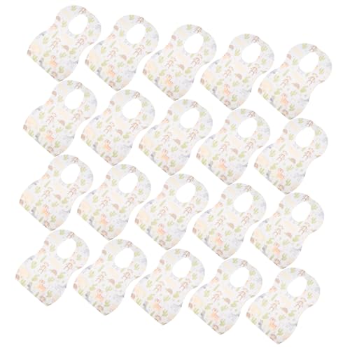 BESPORTBLE 20 piezas Baberos Desechables para Niña con Diseño de Dibujos Animados Babero Práctico para Alimentación Infantil Suave y Cómodo para Bebés Etapa de Alimentación