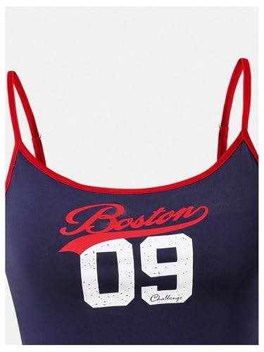 Girl's Number Letter Graphic Cami Top Spaghetti Strap Workout Camisole Tops4