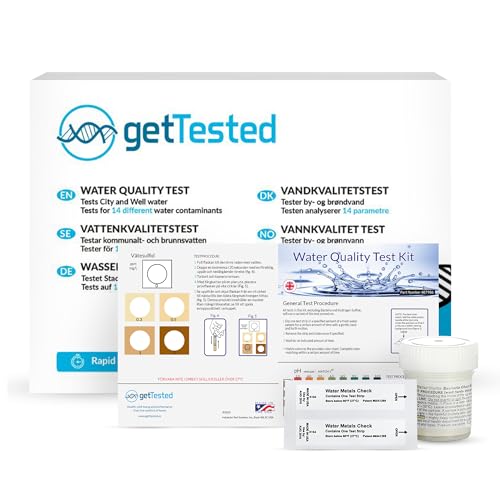 getTested at-Home Water Quality Test Kit Identify Drinking Water Purity for Your Family Rapid 14-Parameter Results for Well City Tap & More Easy & Convenient