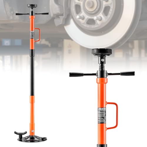 VEVOR Underhoist Support Stand, 1 Ton (2204 lbs) Capacity Under Hoist Jack Stand with Handle, Adjustable Height, Bearing Mounted Spin Handle, Self-Locking Threaded Screw, Support Vehicle Components